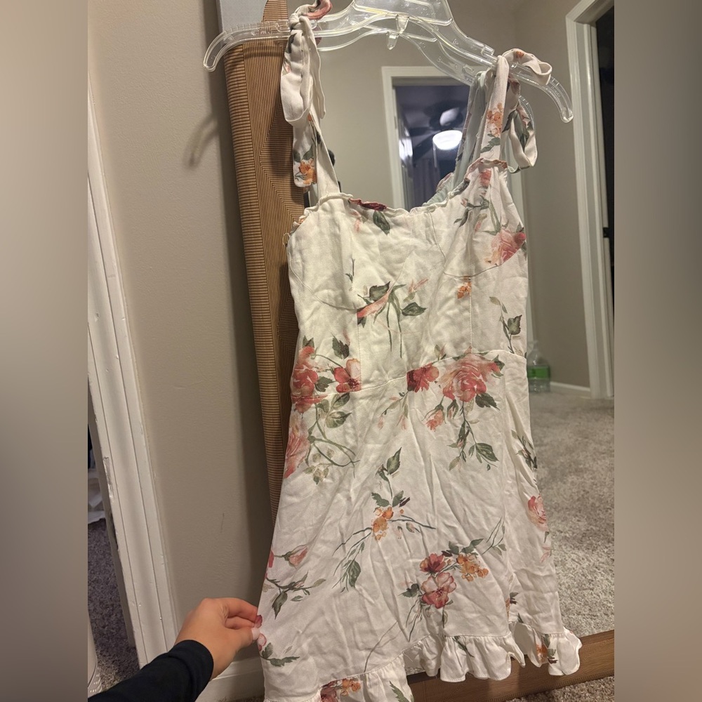 Audrey 3+1 Floral Mini Dress - White and Pink